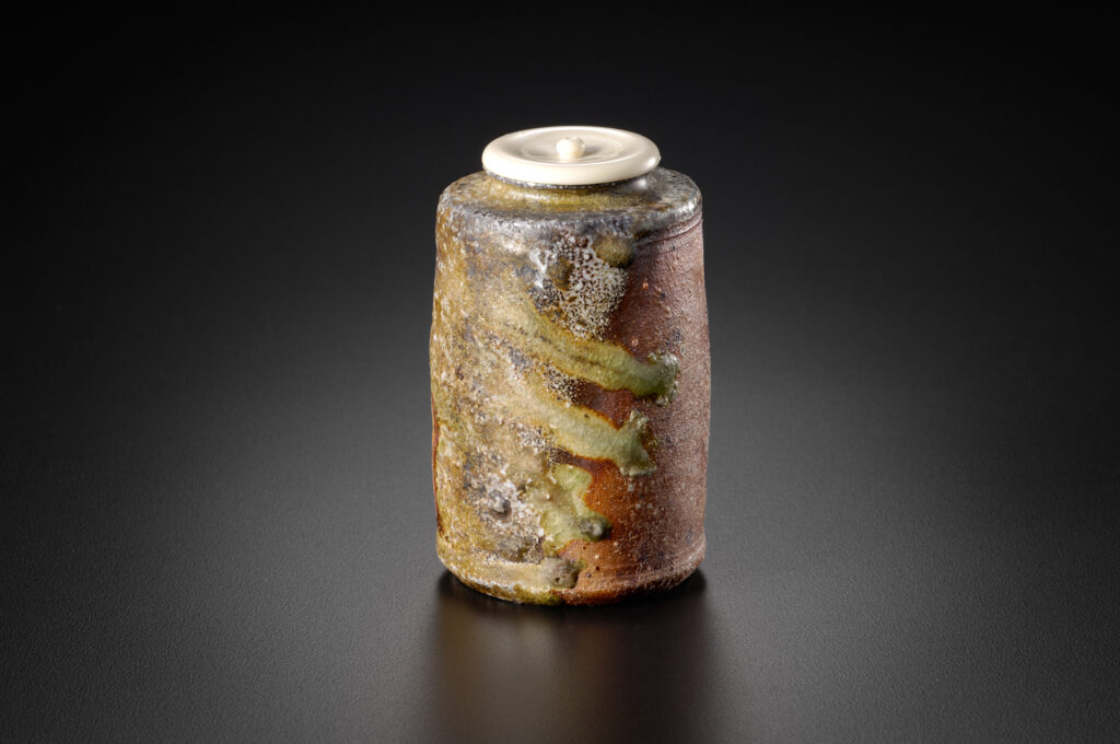 市野信水 丹波 茶入 焼〆