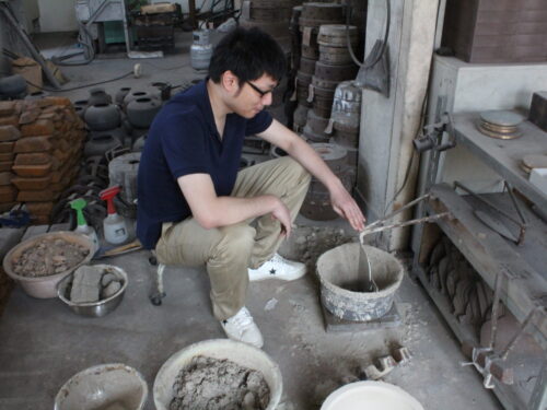 畠春斎　高岡　釜　鋳物