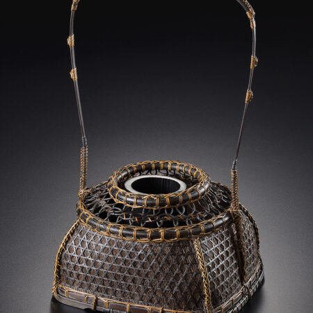 島田竹宝斎　京都　竹工　籠花入