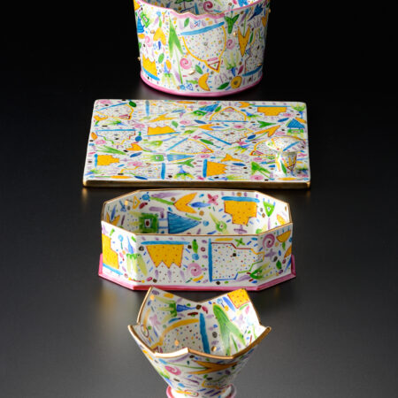 川口淳　横浜　色絵　磁器