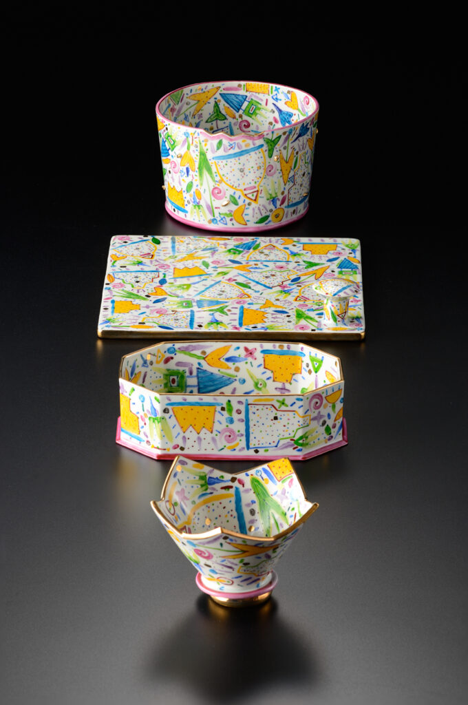 川口淳 横浜 色絵 食器