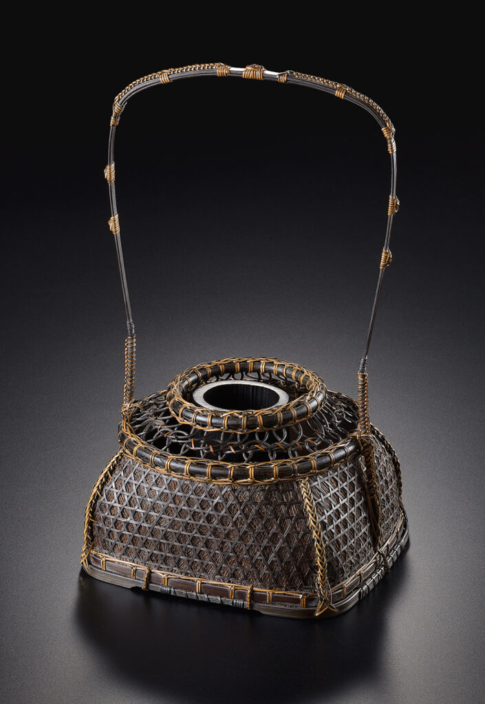 島田竹宝斎 京都 竹 茶杓 籠