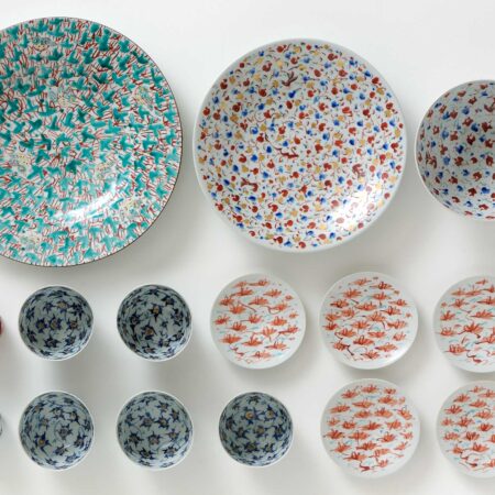 赤地健　九谷焼　色絵　赤絵