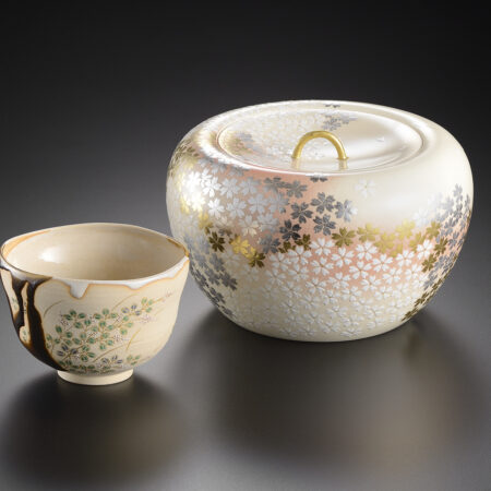 通次阿山　京都　茶道具　色絵