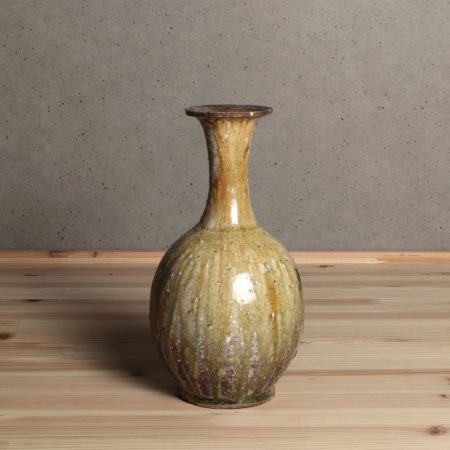 岸野寛　伊賀花入　焼締　花器