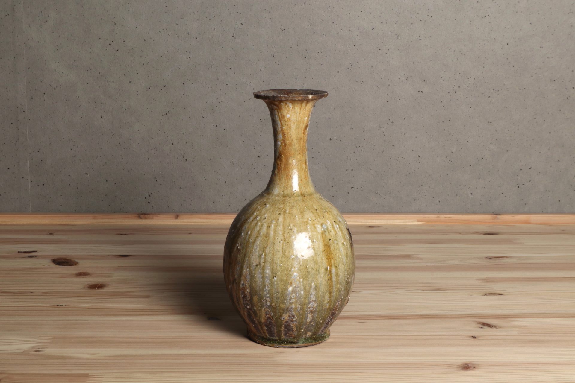 岸野寛 伊賀花入 焼締 花器