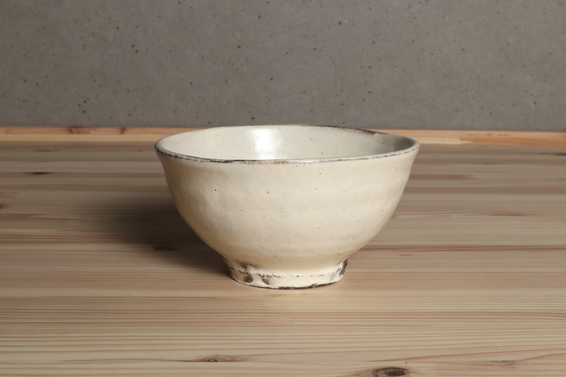 岸野寛 粉引 粉吹茶碗 伊賀丸柱 穴窯 高麗李朝