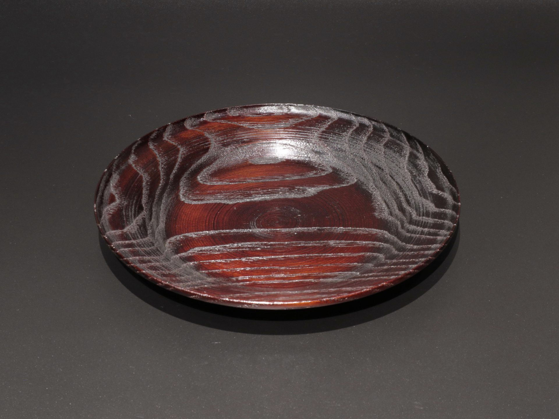 村瀬治兵衛 沢栗 青海盆 拭漆 皿