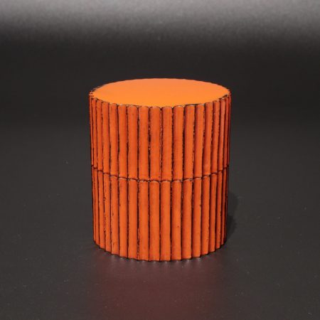 村瀬治兵衛　根来塗　中次　茶器　線刻