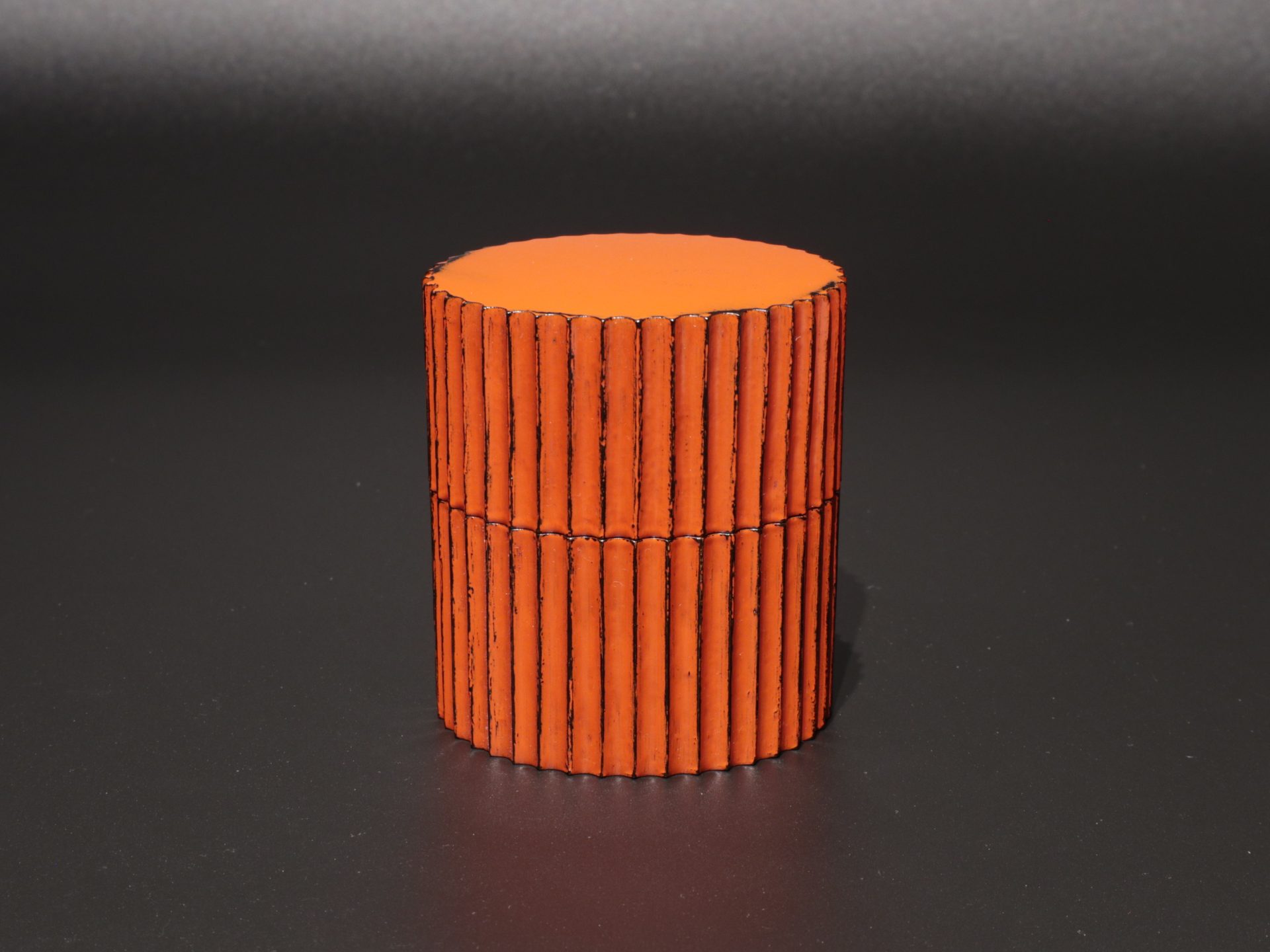 村瀬治兵衛 根来塗 中次 茶器 線刻