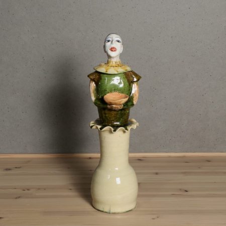 安食ひろ　三斎南蛮人燭台　出雲　島根