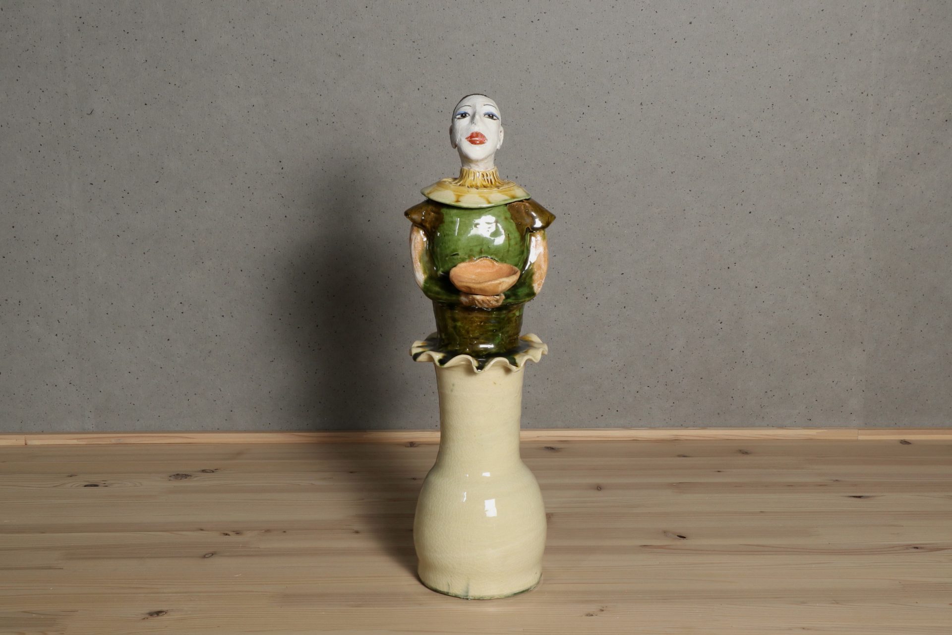 安食ひろ　三斎南蛮人燭台　出雲　島根