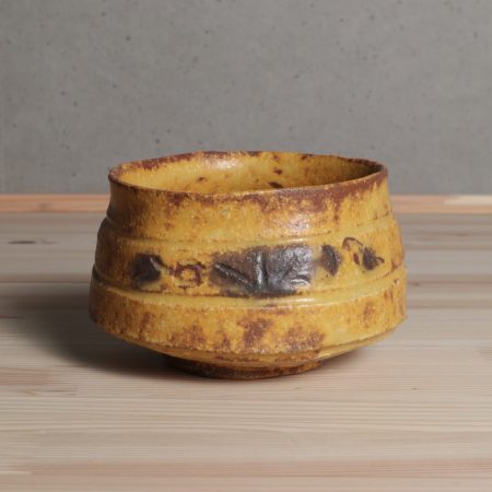 浜田純理　美濃　岐阜県土岐市　黄瀬戸山柿茶碗