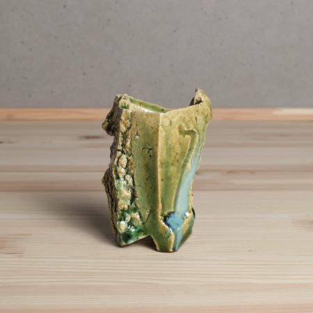 東田茂正　織部ぐい吞　面取　東京