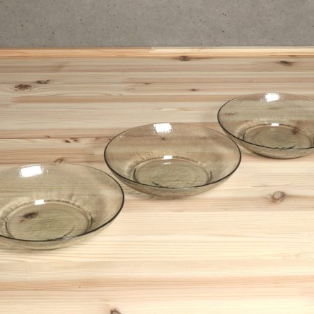 津田清和　ガラス　硝子　鎬平皿　奈良　葛城市