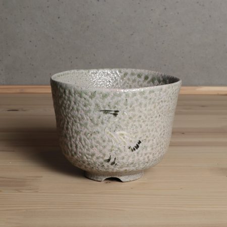 安食潤　出雲　塩釉茶碗　立鶴　茶道