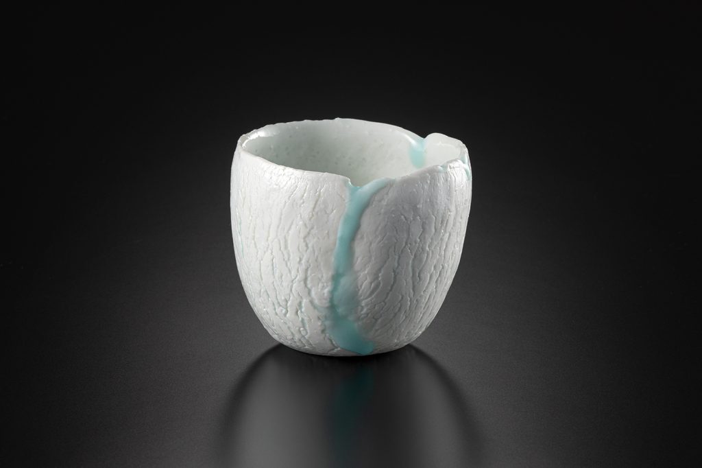 和田的陶展 個展 御神渡り茶碗 青白磁