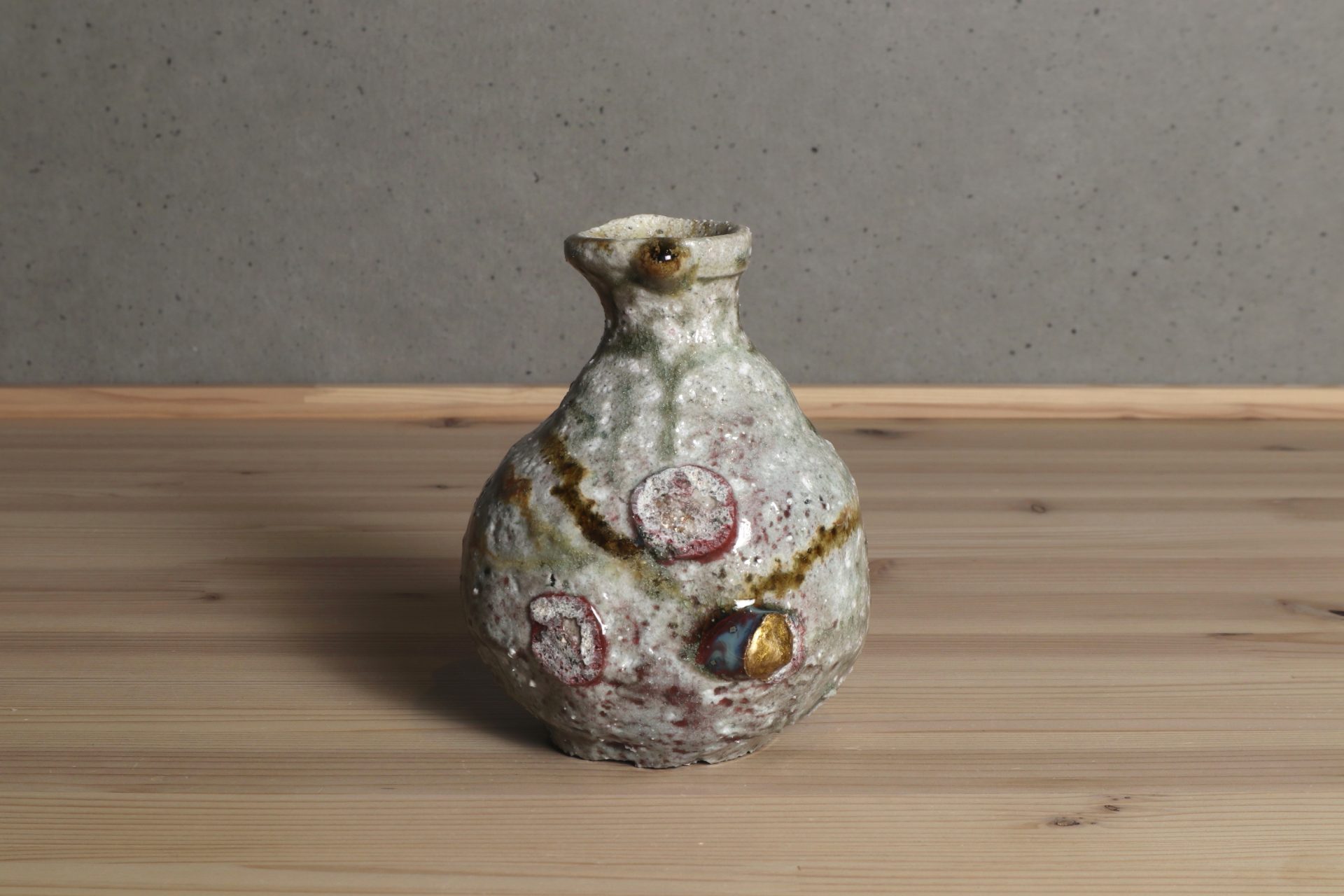 浜田敦士 焼締徳利 酒器 金継