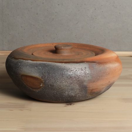 伊部平水指　金重有邦　備前　金重素山