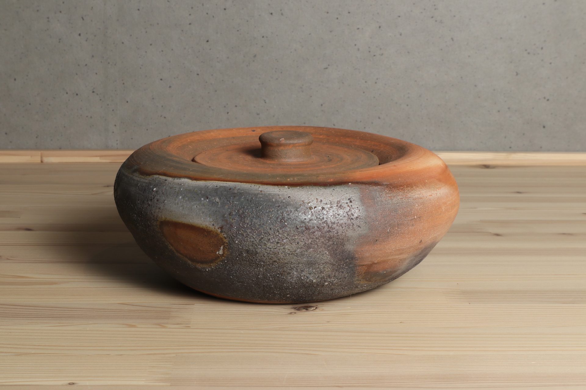 伊部平水指 金重有邦 備前 金重素山