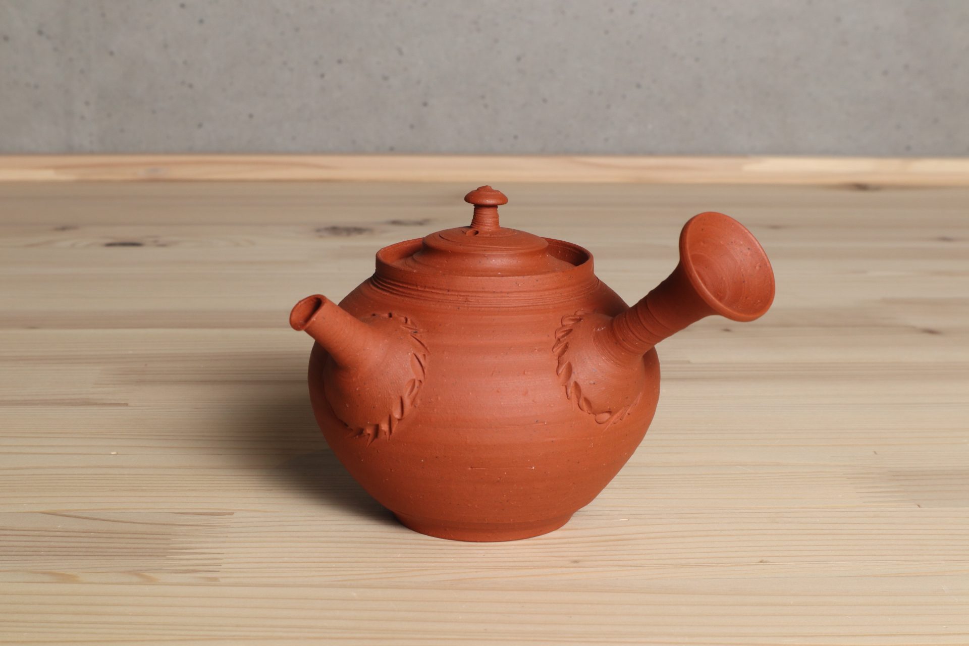 山田想　常滑　朱泥急須　山田常山