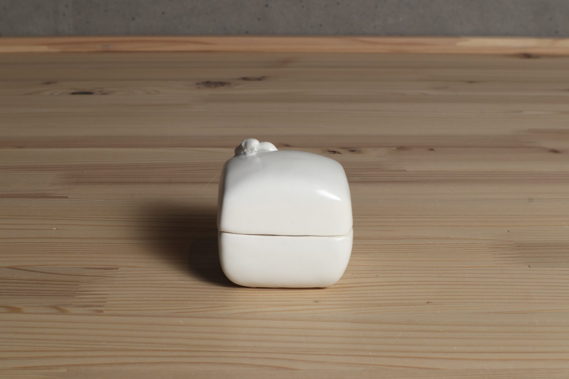 岸野寛 伊賀 白釉香合 巳 蛇