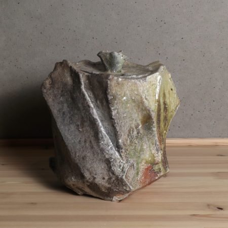 新学　伊賀鎬水指　茶道具