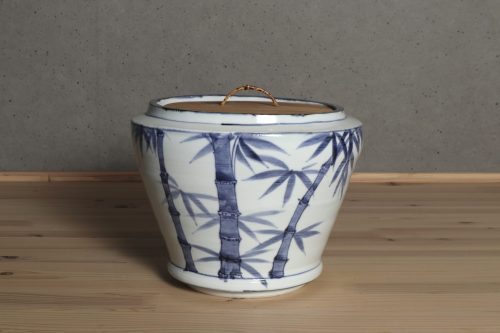 村田眞人 染付竹紋水指 京都