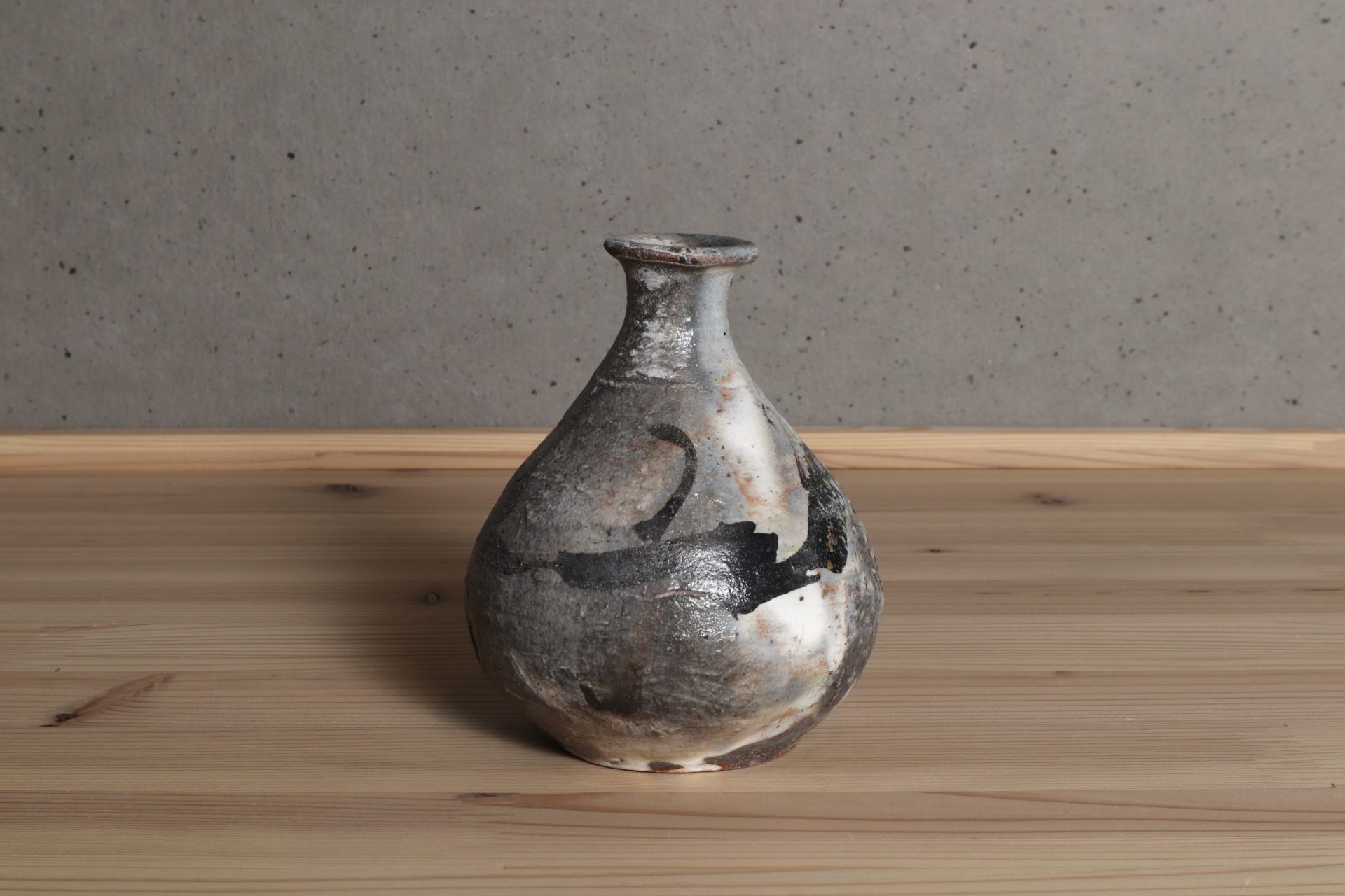 丸太宗彦 粉引唐津窯変徳利 酒器